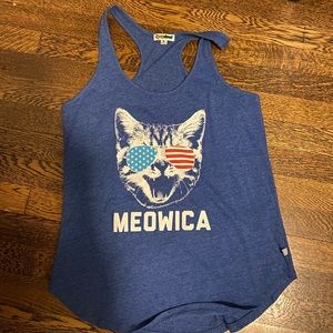 Racer back “MEOWICA” tank top
